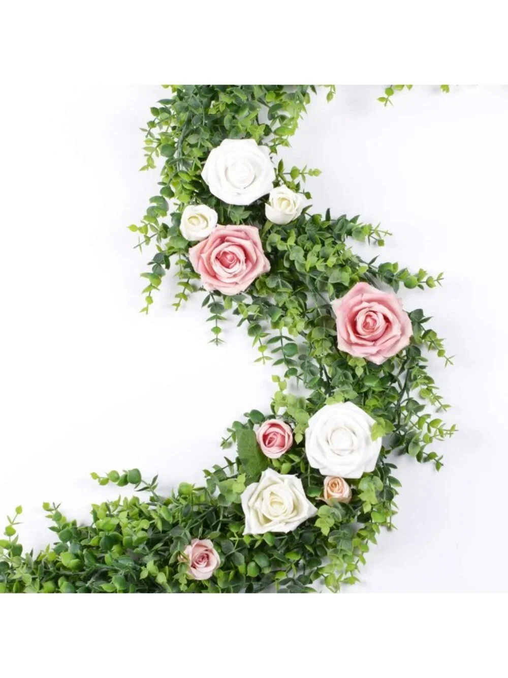 6 Pack Faux Eucalyptus Garland - Artificial Hanging Vines for Wedding Decor